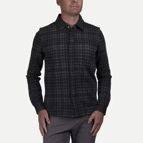Kjus Men Yellowstone Shirt Skjorte Herre - Green Smoke/Dark Dusk - Green Smoke Dark Dusk