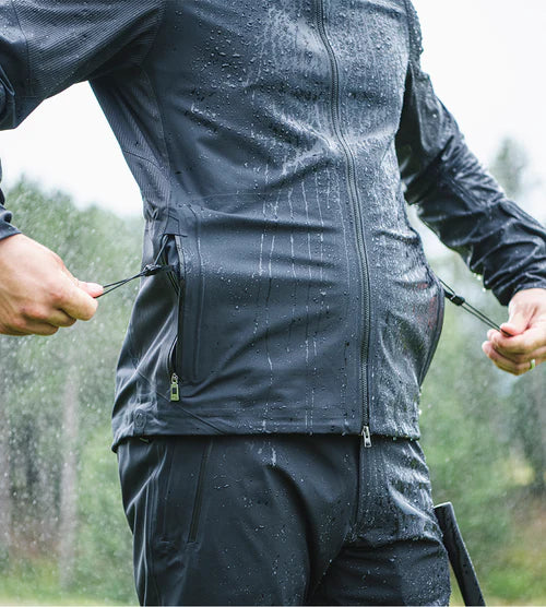 Kjus Men's Pro 3L 3.0 Golfregntøj Sæt Herre - Black -