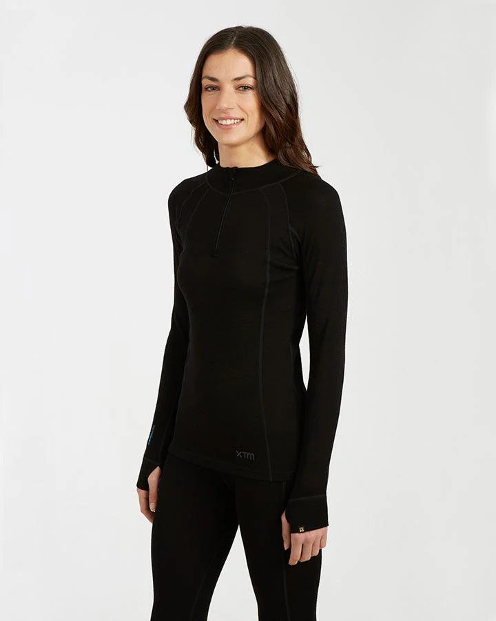 XTM Performance Merino230 1/2 Zip Skiundertrøje - Sort
