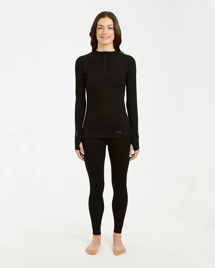 XTM Performance Merino230 1/2 Zip Skiundertrøje - Sort