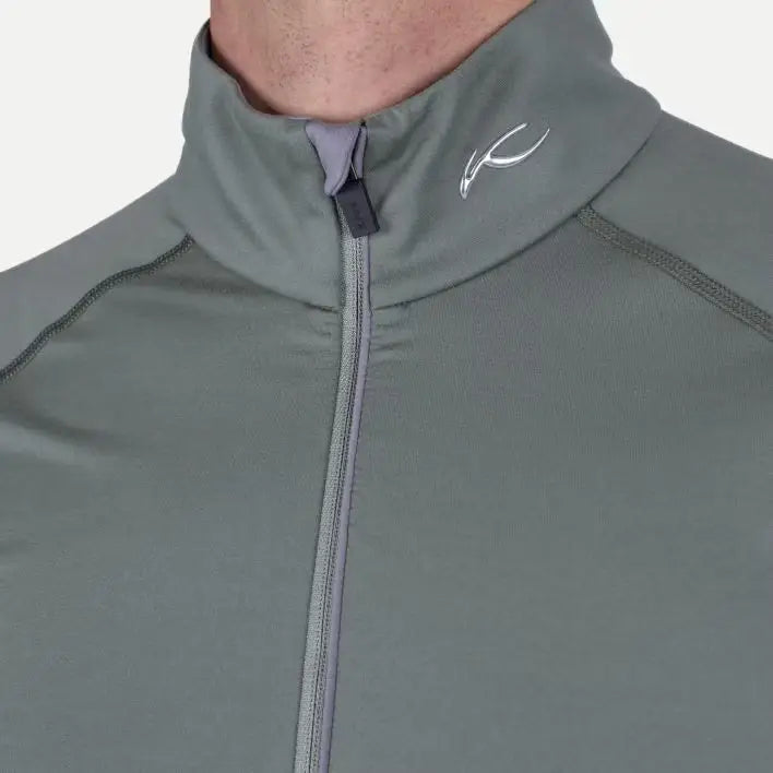 Kjus Men's Feel Half-Zip Skiundertrøje Herre - Green Smoke / Pewter -