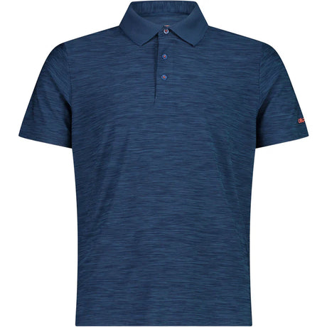 CMP Men's Mèlange Stretch Jersey Poloshirt Polo T-shirt Herre - Ocean Melange - Ocean Melange