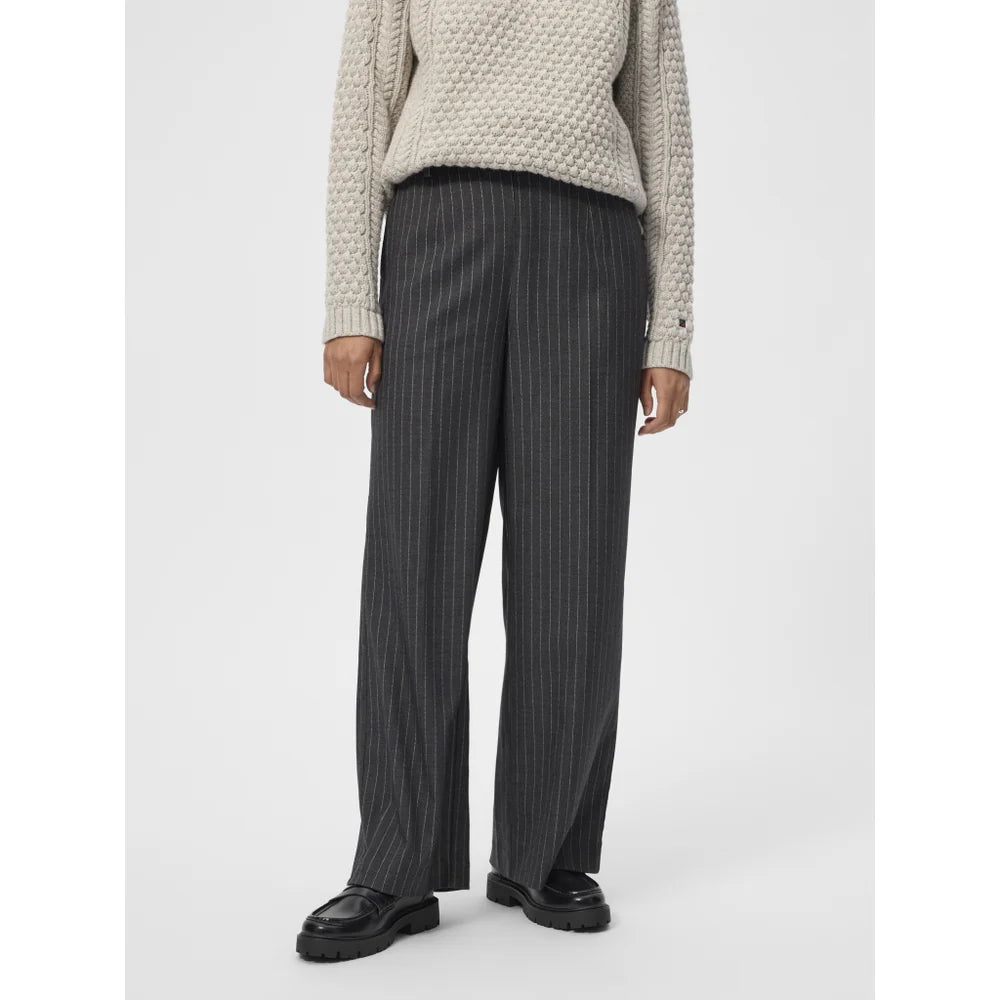 Redgreen Women Marina Pants Bukser Dame - Grey Stripe - Grey Stripe