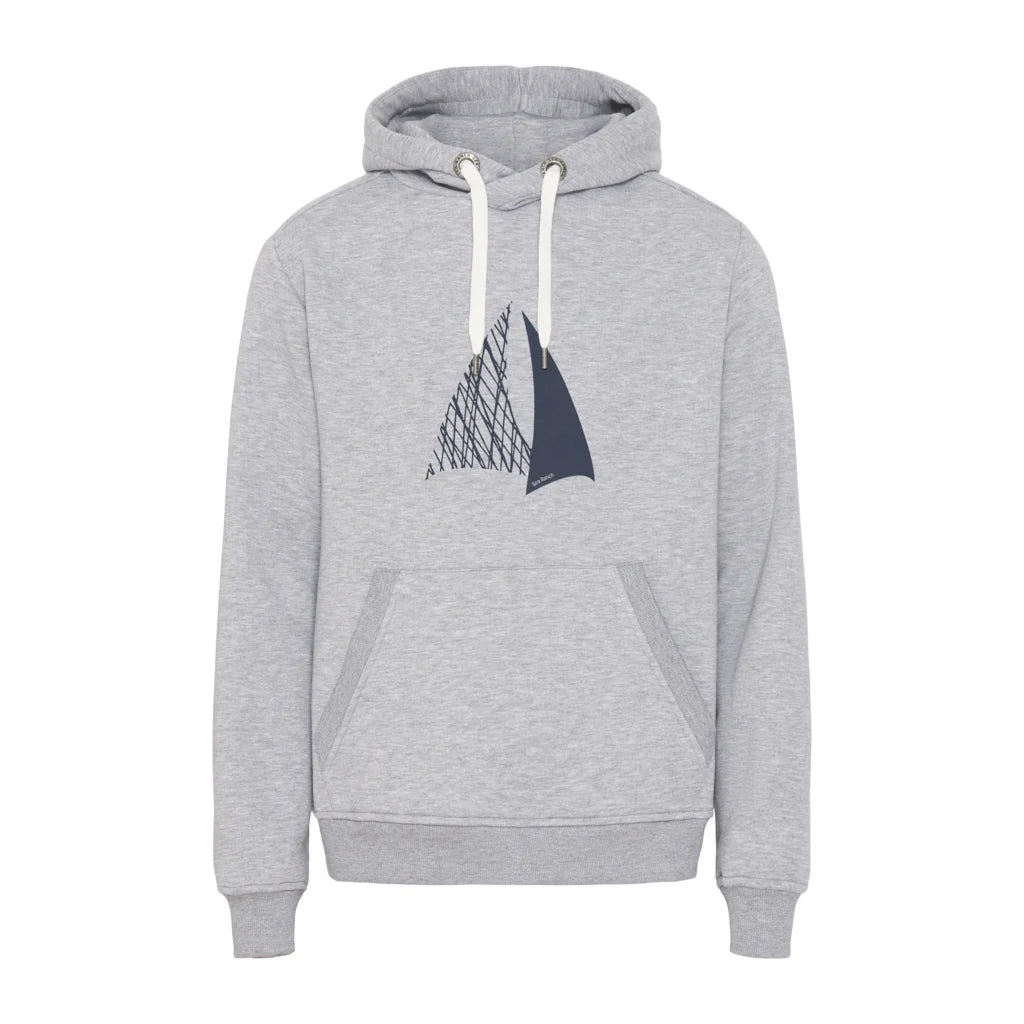 Sea Ranch Mik Hood Sweat Herre - Grey Melange - Grey Melange