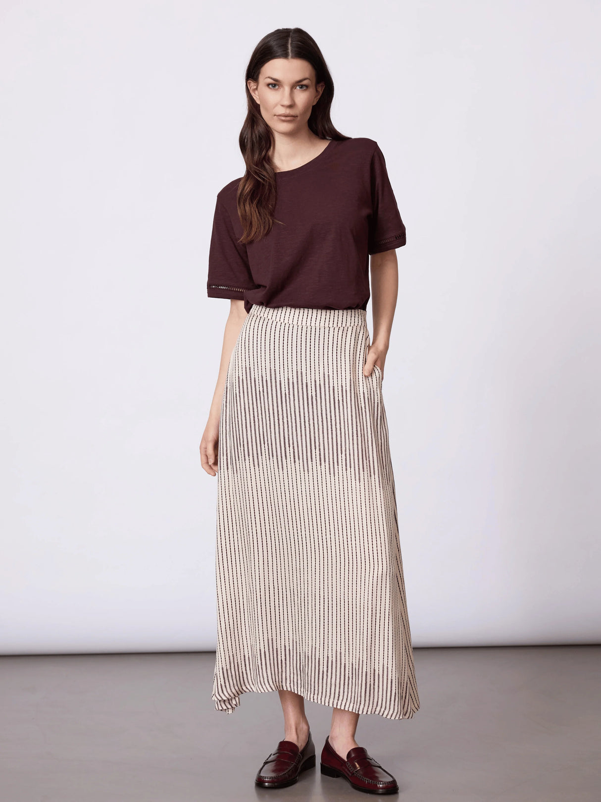 Redgreen Woman Naja Print Nederdel Dame - Plum Pattern -