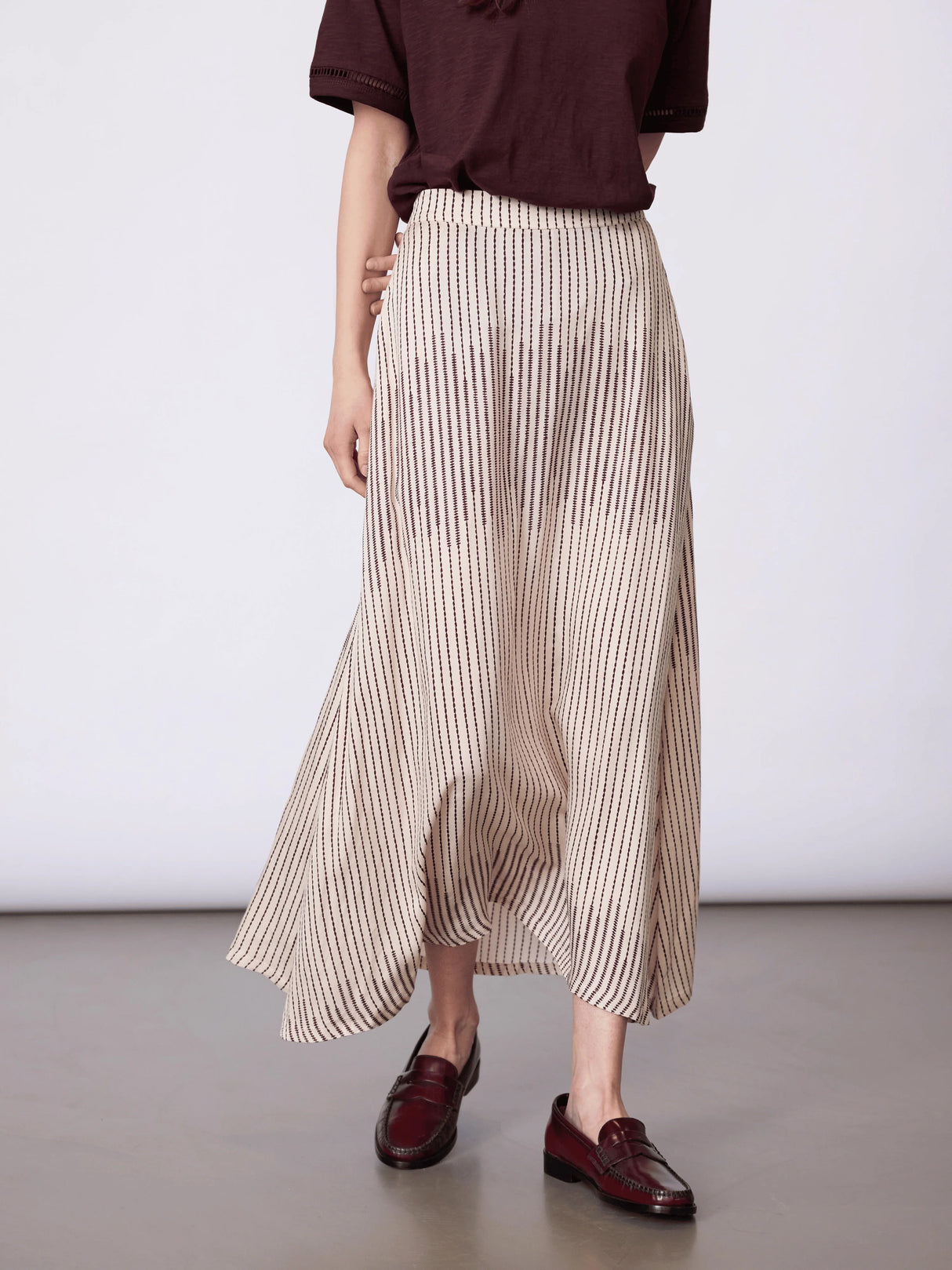 Redgreen Woman Naja Print Nederdel Dame - Plum Pattern - Plum Pattern