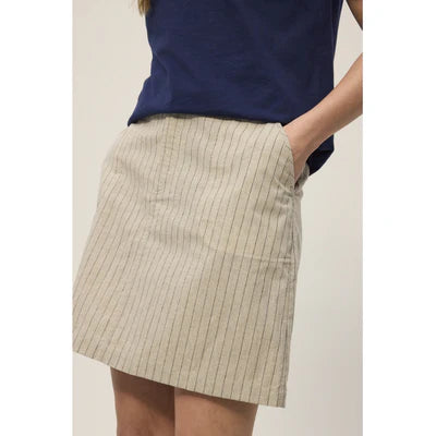 Sea Ranch Nan Skirt Nederdel Dame - Light Sand Stripe