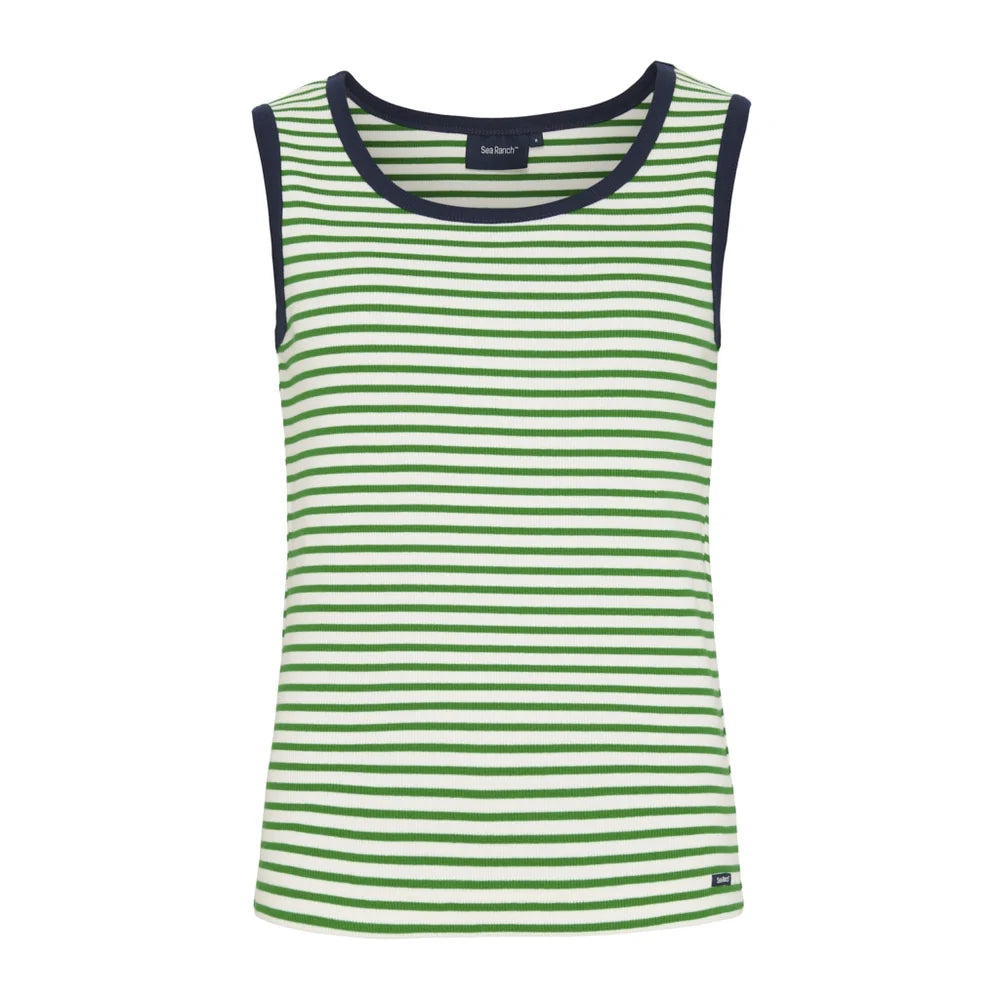 Sea Ranch Neel Tank Top Dame - Pearl / Green - Pearl Green