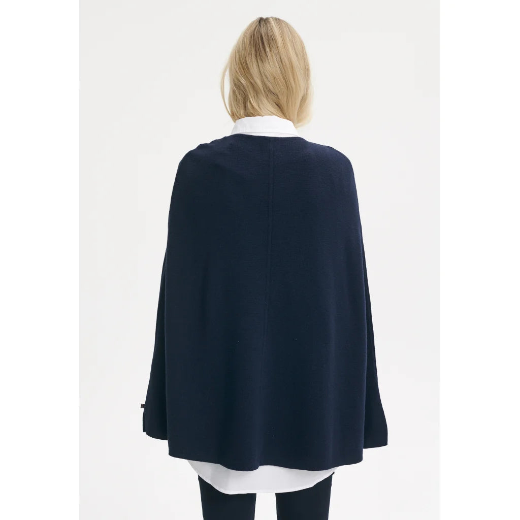 Redgreen Women Noemi Strikket Poncho Dame - Navy -