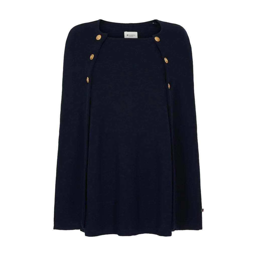 Redgreen Women Noemi Strikket Poncho Dame - Navy -