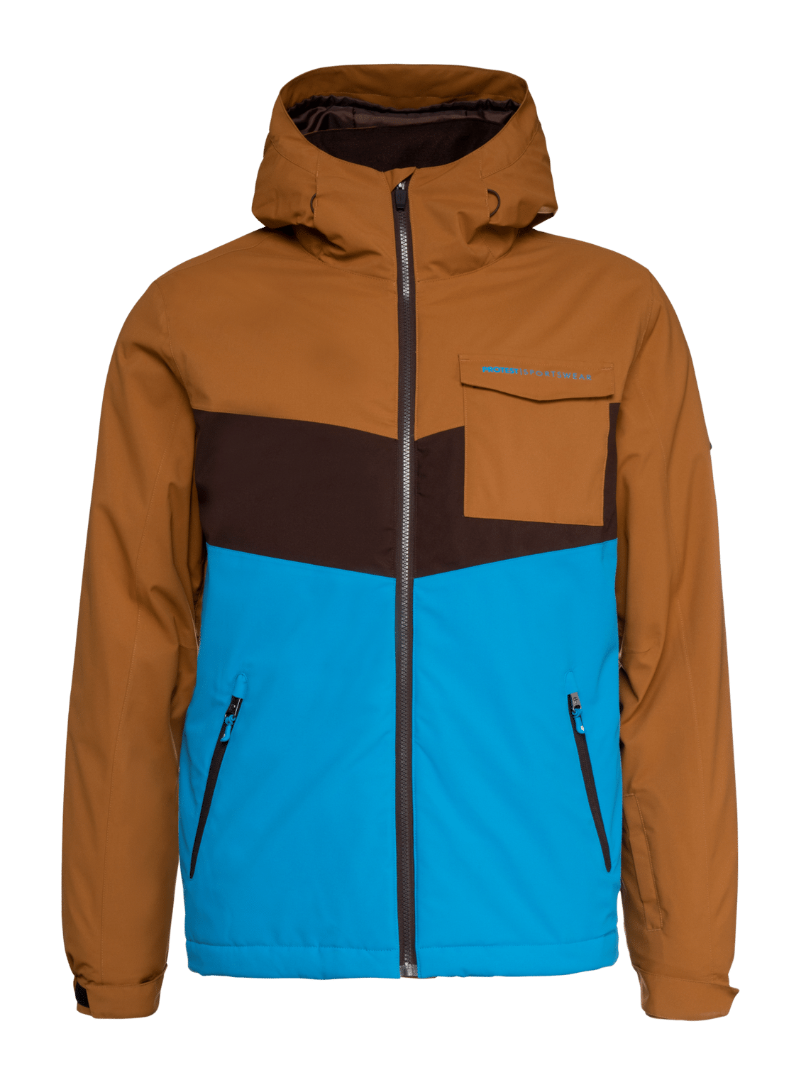 Protest Larry Skijakke Herre - Brun og Blå -