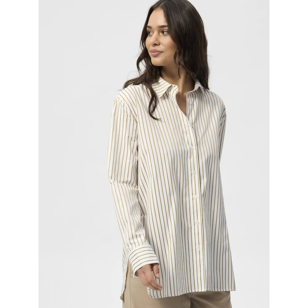 Redgreen Women RG_Alexa Skjorte Dame - Sand Stripe - Sand Stripe