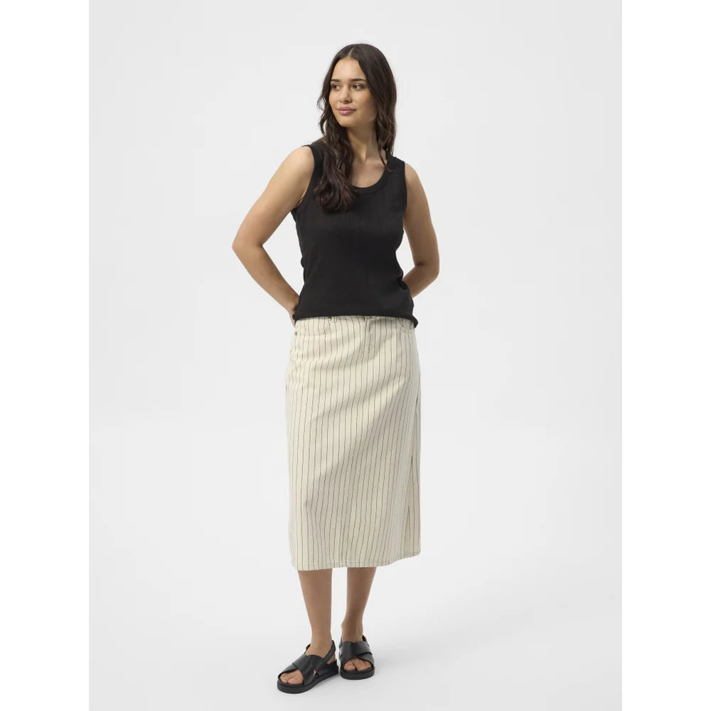 Redgreen Woman Cobi Tank Top Dame – Black | Bomuldstop med pointelle