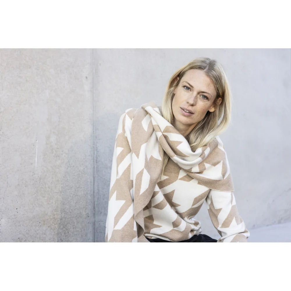 Redgreen Women RG_Rikka Halstørklæde Dame - Light Brown Pattern -