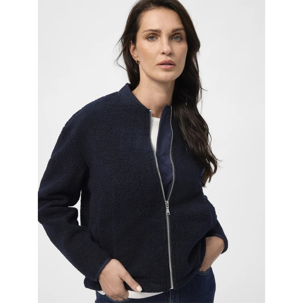 Redgreen Woman RG_Sonia Teddy Fleece Jakke Dame – Navy