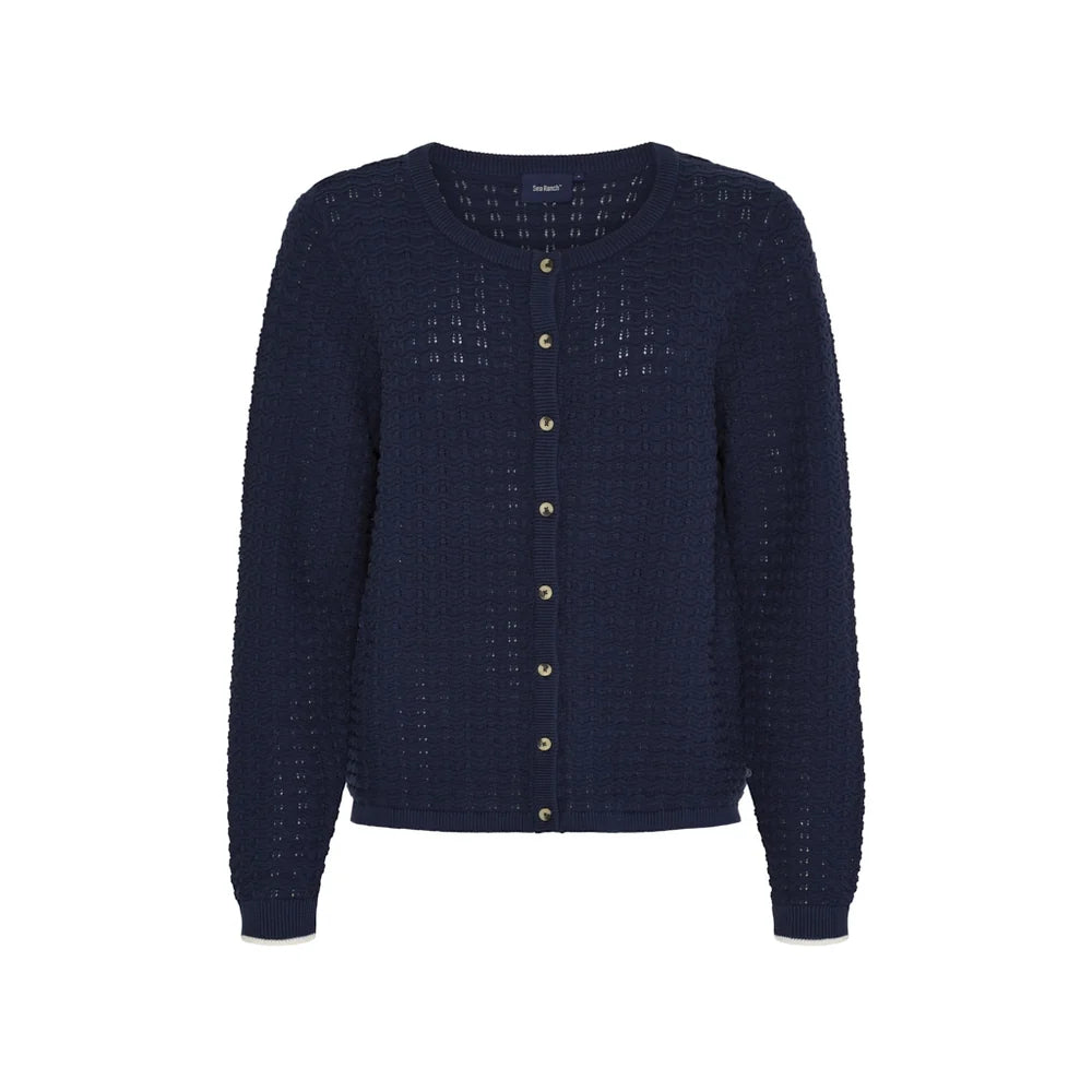 Sea Ranch SR_Birdie Strikket Cardigan Dame - SR Navy - SR Navy