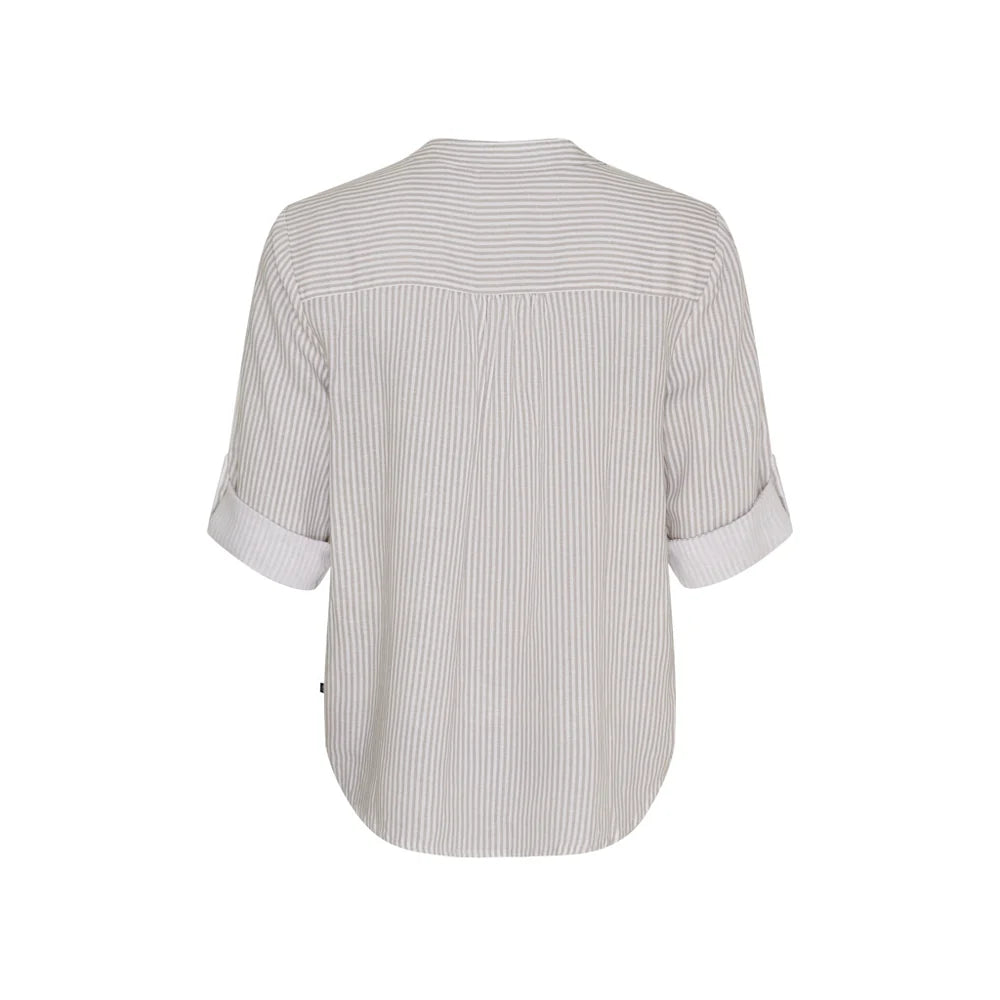 Sea Ranch SR_Ester Skjortebluse Dame - White/Oxford Tan -