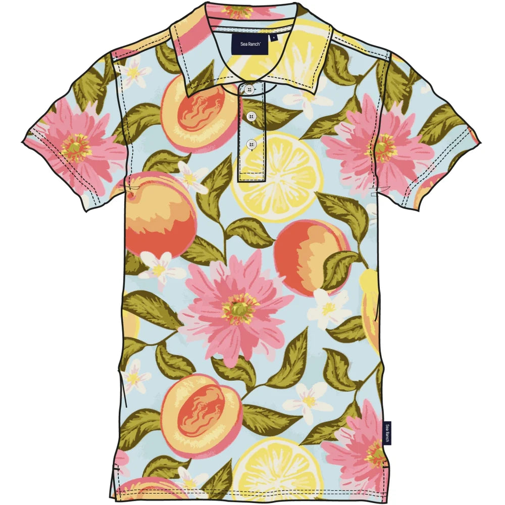 Sea Ranch SR_Kai Polo T-shirt Herre - Multicolor Palm Print -