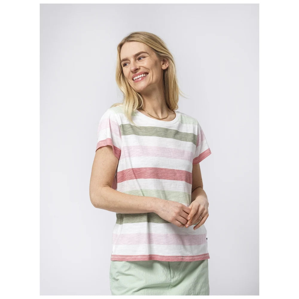 Sea Ranch SR_Trille T-shirt Dame - Multistripe Pink - Multistripe Pink
