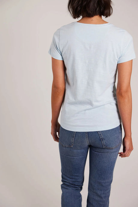 Sebago Classic Tee T-shirt Dame - Light Blue -