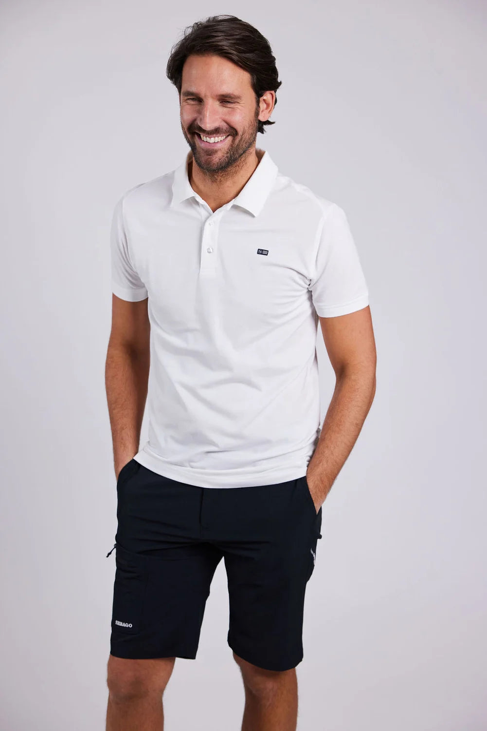 Sebago Performance Polo Pique T-shirt Herre - White -