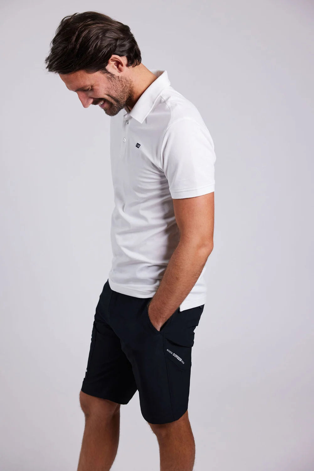Sebago Performance Polo Pique T-shirt Herre - White -