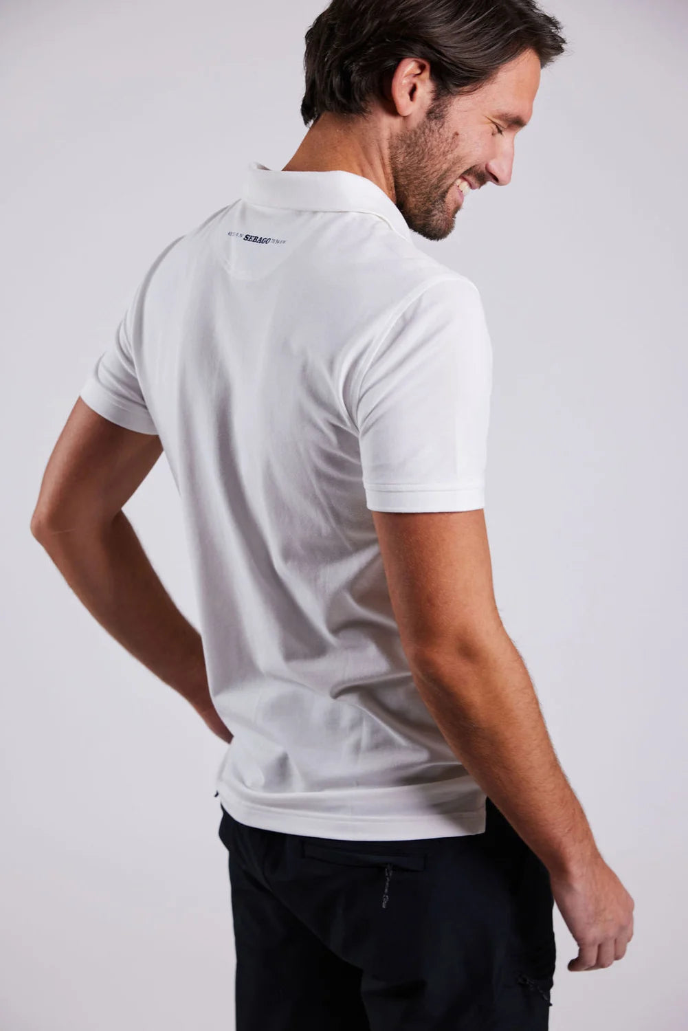 Sebago Performance Polo Pique T-shirt Herre - White -