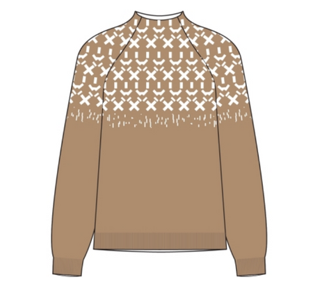 Redgreen Women Jesebel Knit Sweater Dame - Light Brown Pattern - Light Brown Pattern