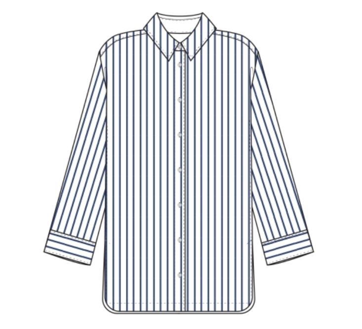 Redgreen Women RG_Alexa Skjorte Dame - Navy Stripe - Navy Stripe