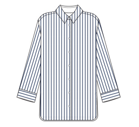 Redgreen Women RG_Alexa Skjorte Dame - Navy Stripe - Navy Stripe