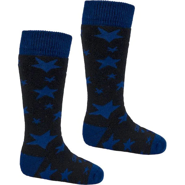 Seger Stars Ski Sock Skistrømper Børn - Mid Blue - Mid Blue