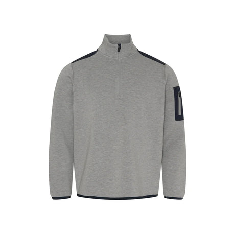 Sea Ranch Tuke Half Zip Sweatshirt Herre - Grey Melange - Grey Melange