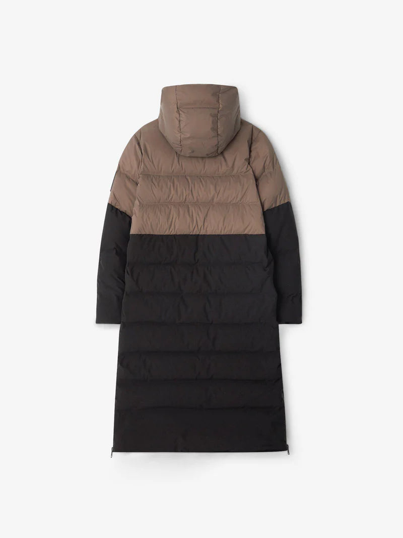 Cross Sportswear W Down Coat Dunfrakke Dame - Dark Khaki -