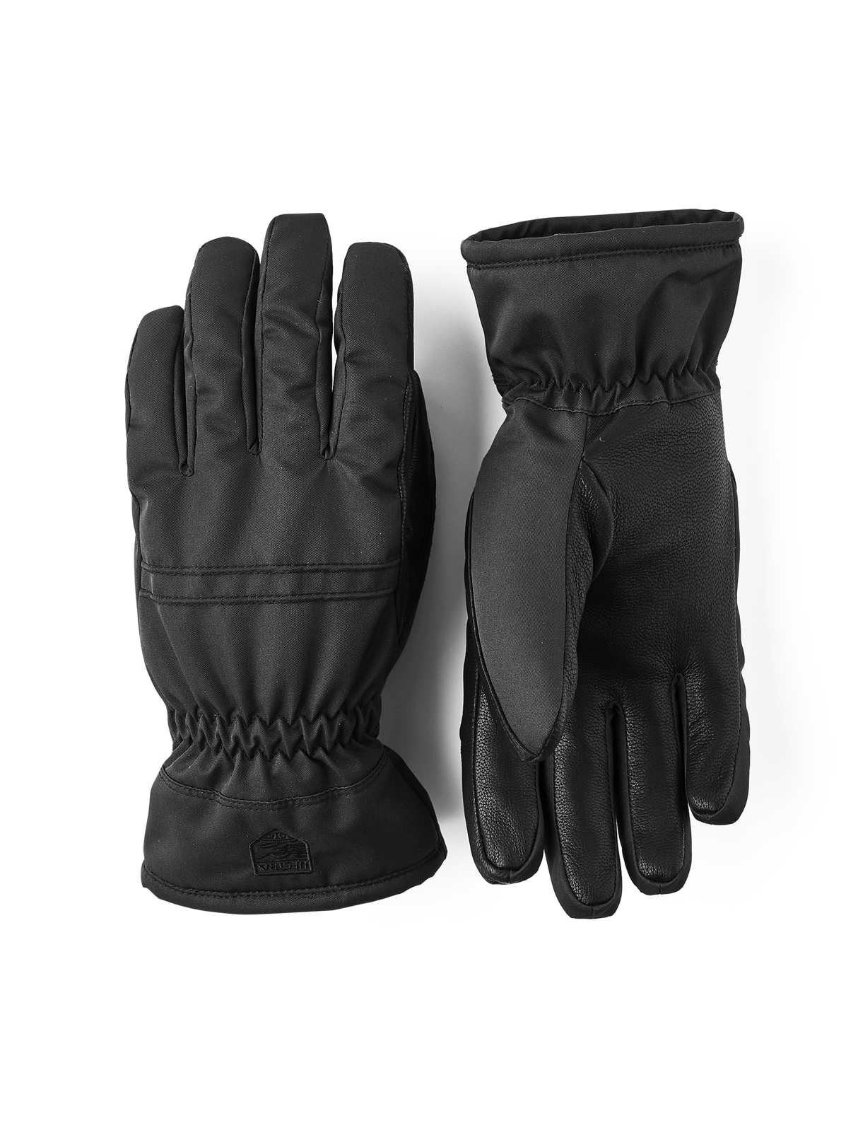 Women's Primaloft Leather Damehandske - 5 finger - Black - Black