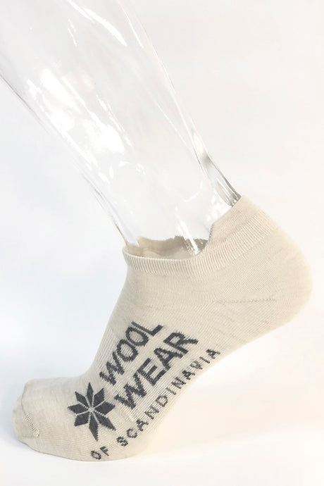 Woolwear Footies Summer Edition Ankelsokker Dame Herre - Creme - 2 par -