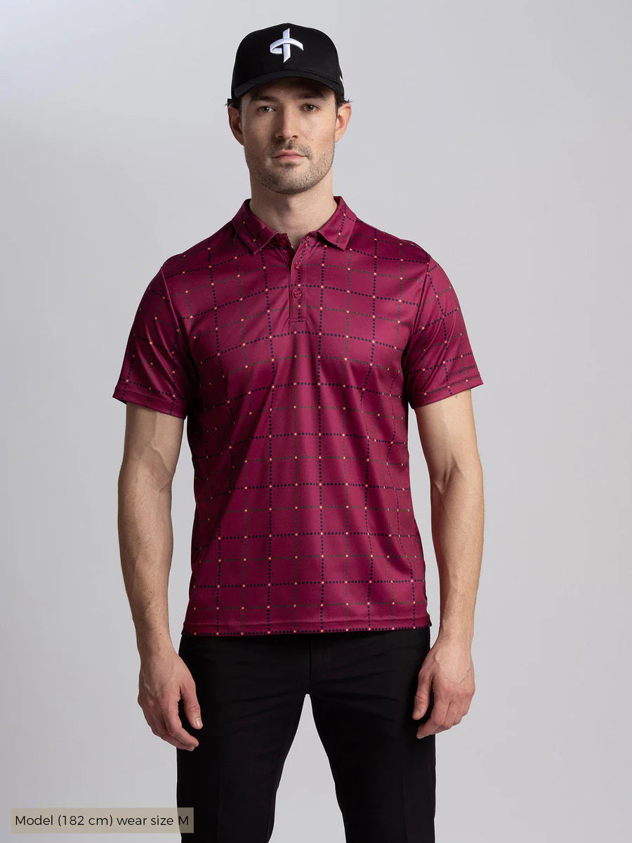 Cross Sportswear M Beau Poloshirt Polo T-shirt Herre - Berry Wine -