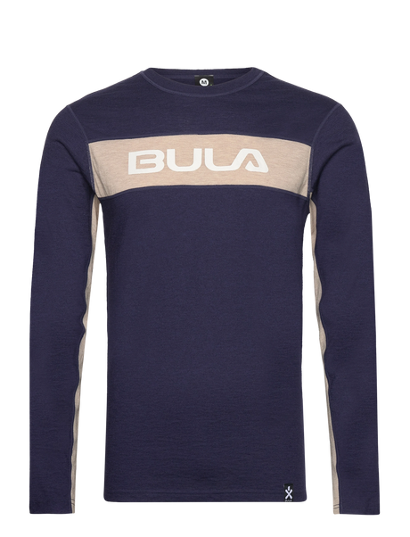 Bula Retro Merino Wool Crew Skiundertrøje Herre - Navy - Navy
