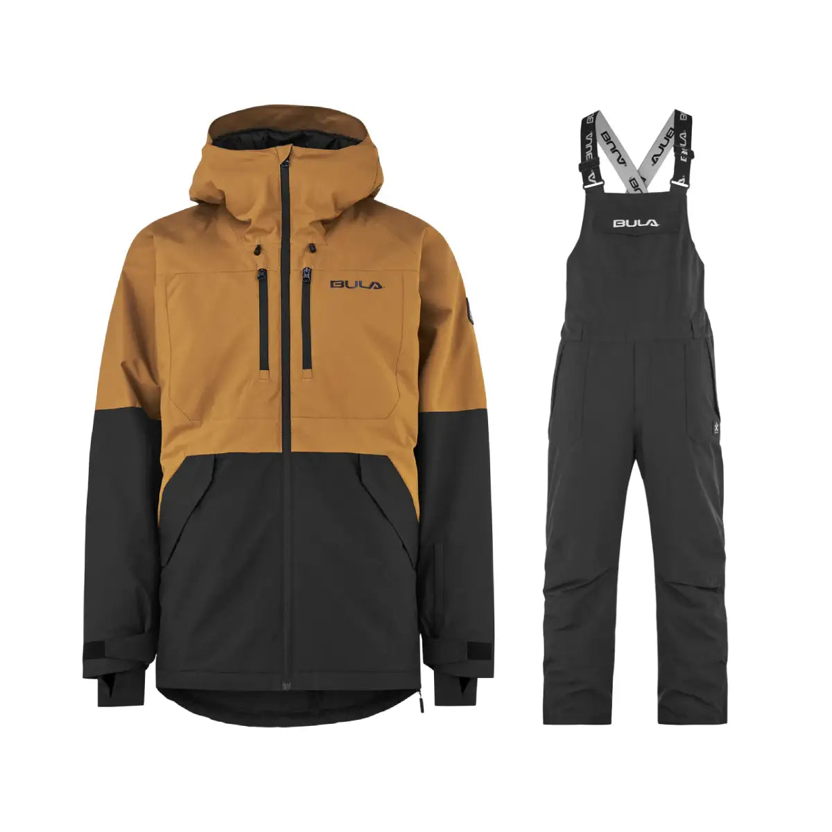 Bula Liftie Insulated Jacket & Bib Pant Skisæt Herre - Rubber / Black - XL