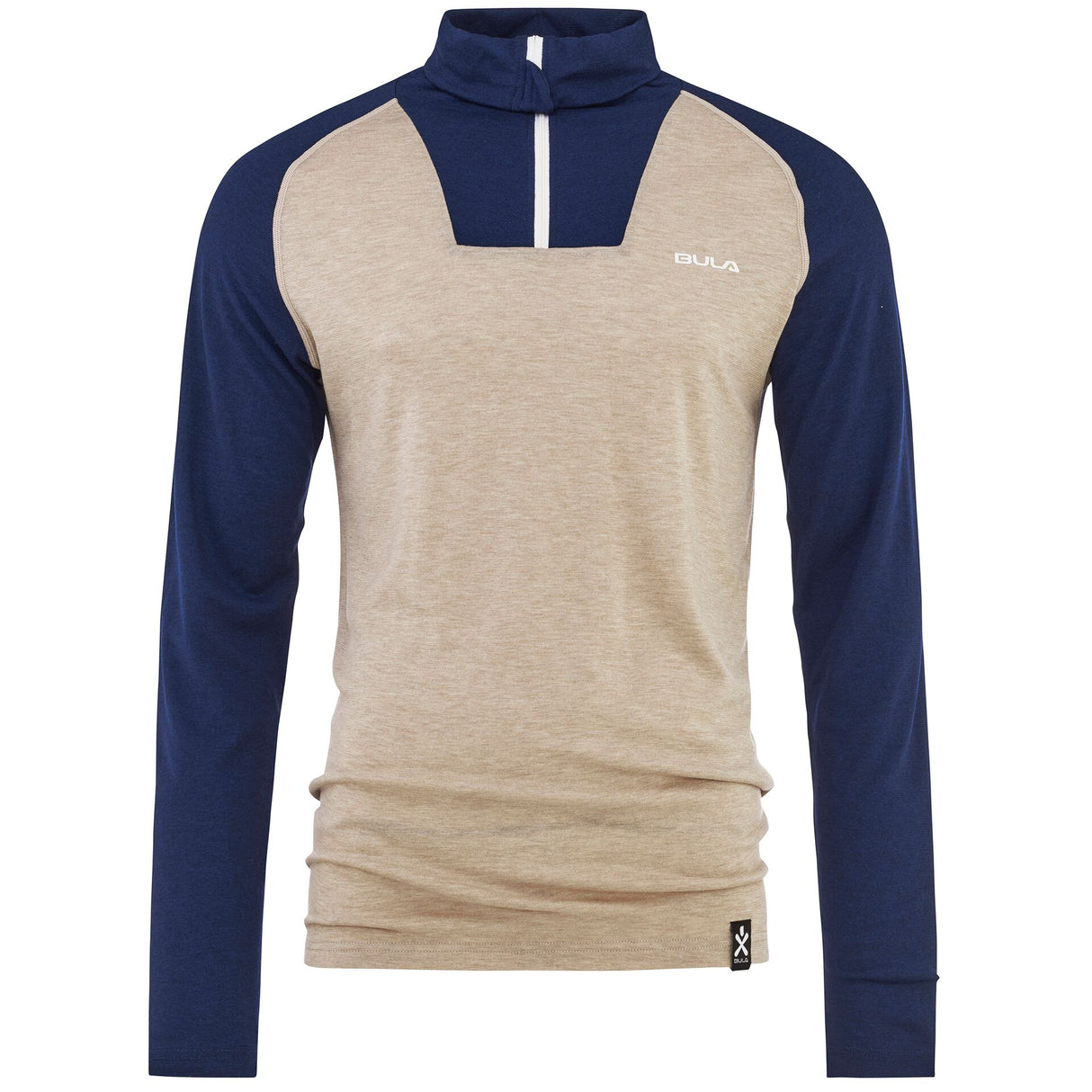 Bula Retro Merino Wool Halfzip Skiundertøj Sæt Herre - Navy -