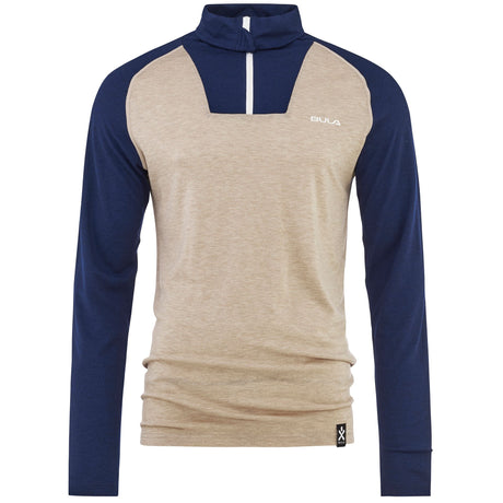 Bula Retro Merino Wool Halfzip Skiundertøj Sæt Herre - Navy -