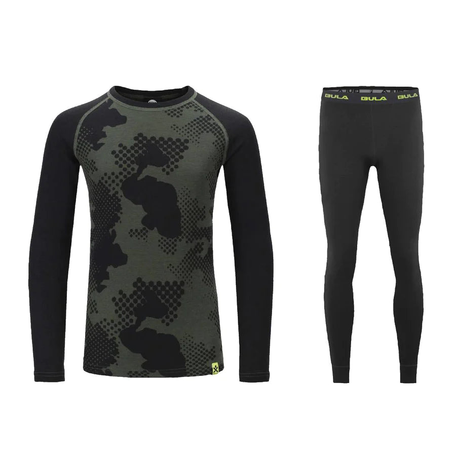 Bula Junior Freeride Merinould Skiundertøj Sæt Børn - 176 cm 16 år