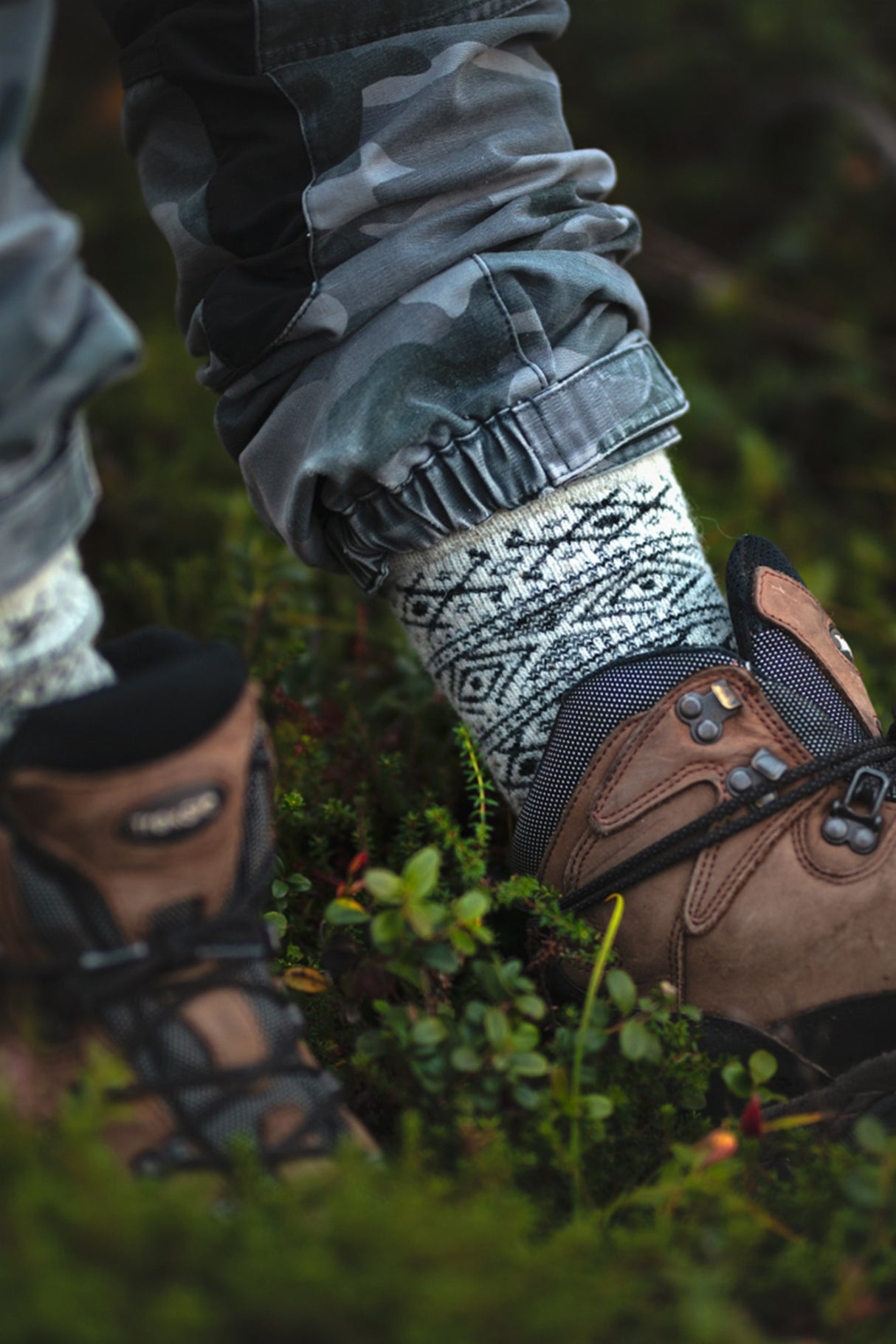 Woolwear Ragsokker med norsk flag - Grå / Koks -