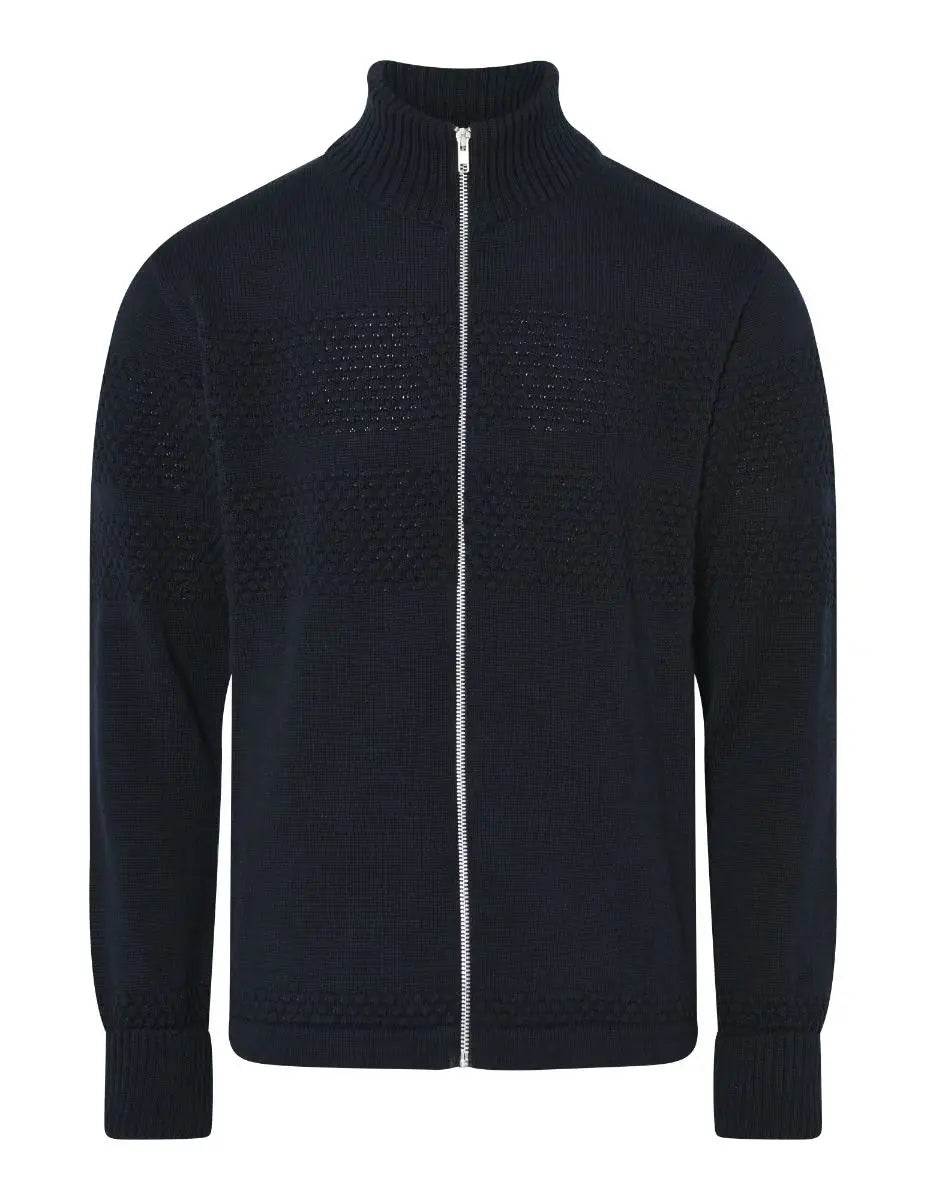 Clipper Saltum Cardigan Metal Zip Unisex Sømandstrøje - Navy -
