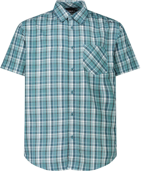 CMP Man Shirt Kortærmet Skjorte Herre - Hydro-Bianco-Petrol - Hydro-Bianco-Petrol