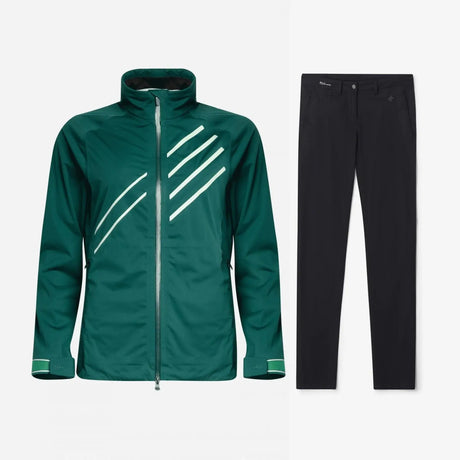 Cross Sportswear W Edge Chinos Golf Regnsæt Dame - Botanical Garden / Black - XL