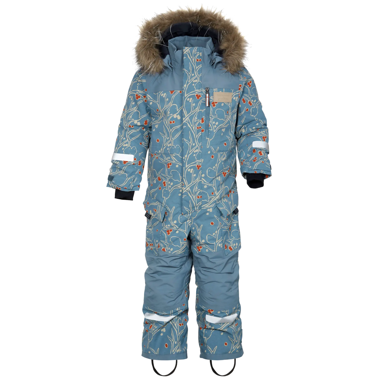 Didriksons Polarbjörnen Flyverdragt Børn - Bird Print Clay Blue