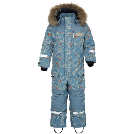 Didriksons Polarbjörnen Flyverdragt Børn - Bird Print Clay Blue