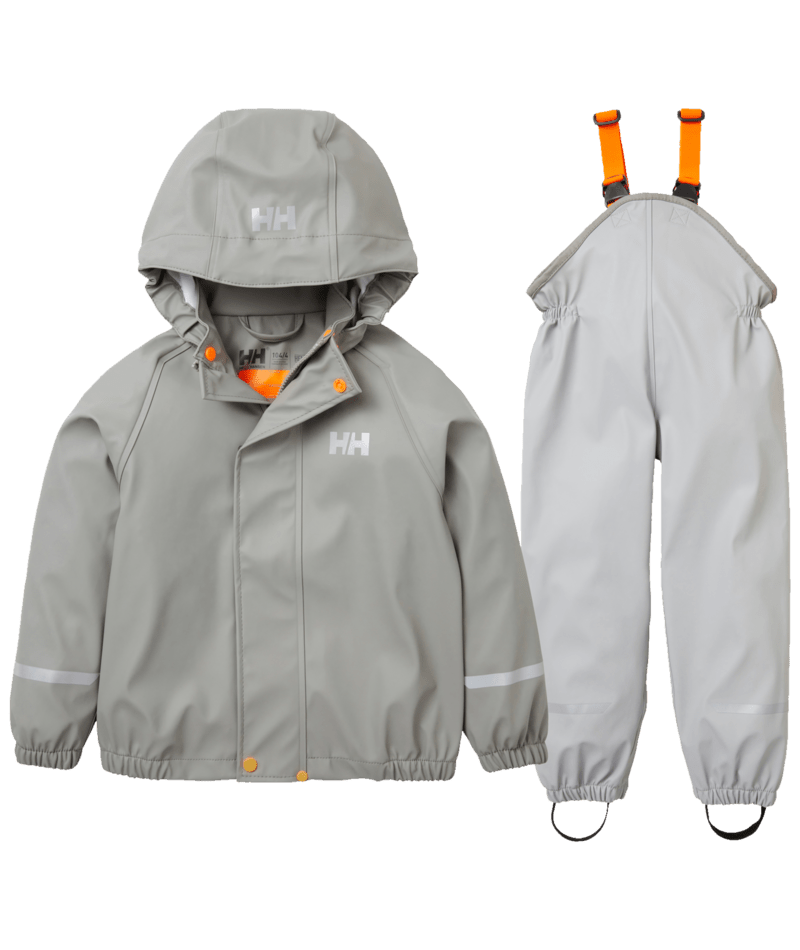Helly Hansen Kids' Bergen 2.0 PU Rainset Regnsæt Børn - Concrete - Concrete