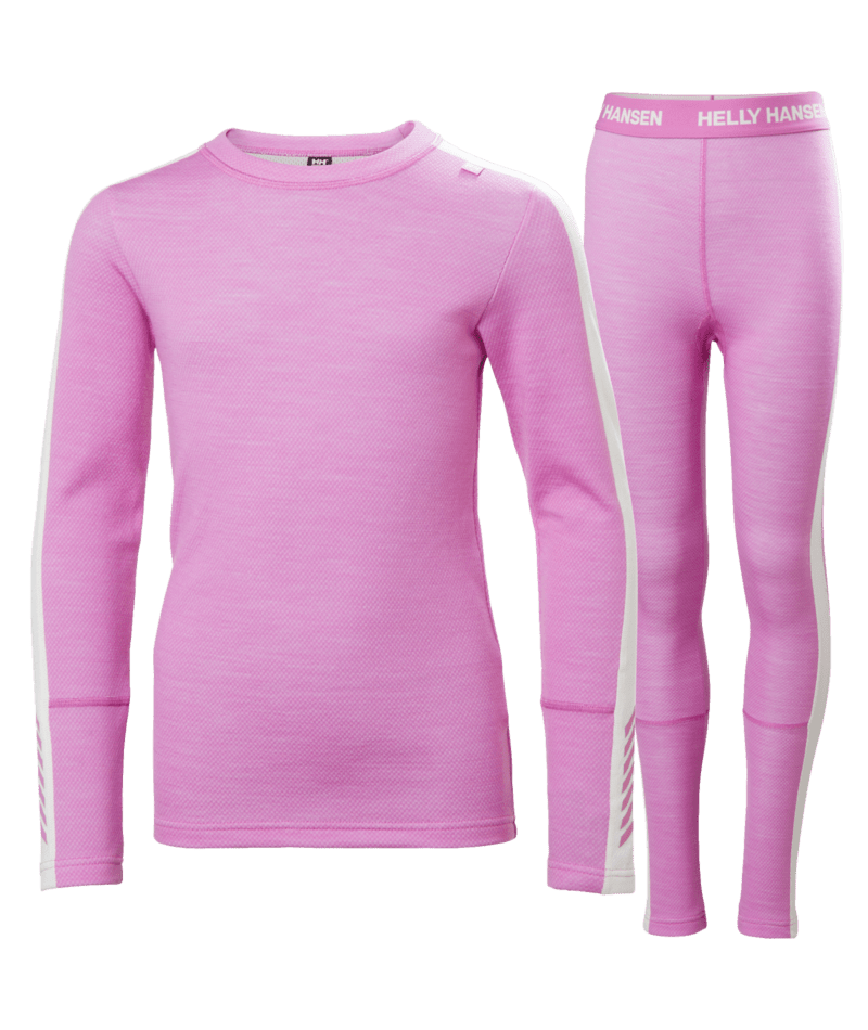 Helly Hansen Juniors' LIFA® Merino Midweight Base Layer Set Skiundertøj Børn - Meta Pink Sample