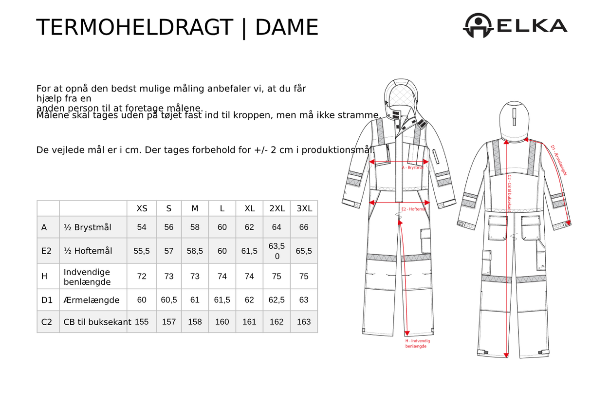 Elka Working Xtreme Vinter-kedeldragt Dame -